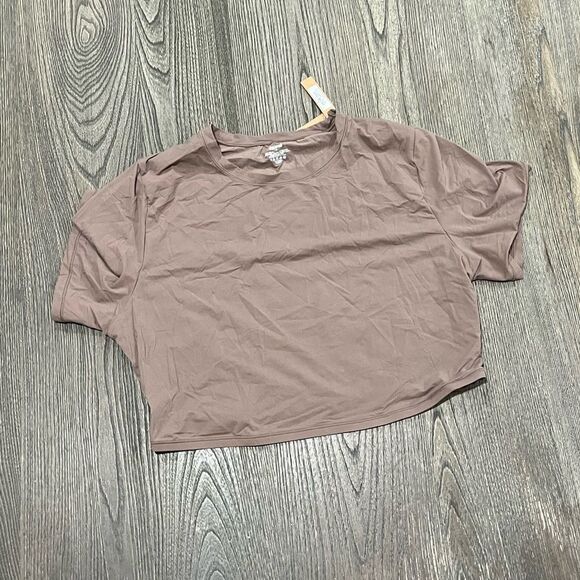NWT Skims Fits Everybody Super Cropped T-Shirt Short Sleeve Stretch Umber 3X - Picture 1 of 4